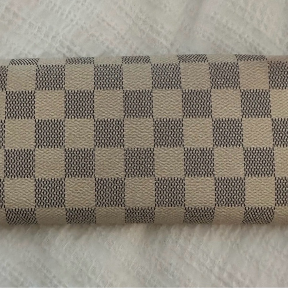 Louis Vuitton Damier Azur Checkered Continental Wallet - Cream & Light Gray - Picture 10 of 10